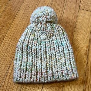 Madewell Chunky Multicolor Pom Pom Beanie